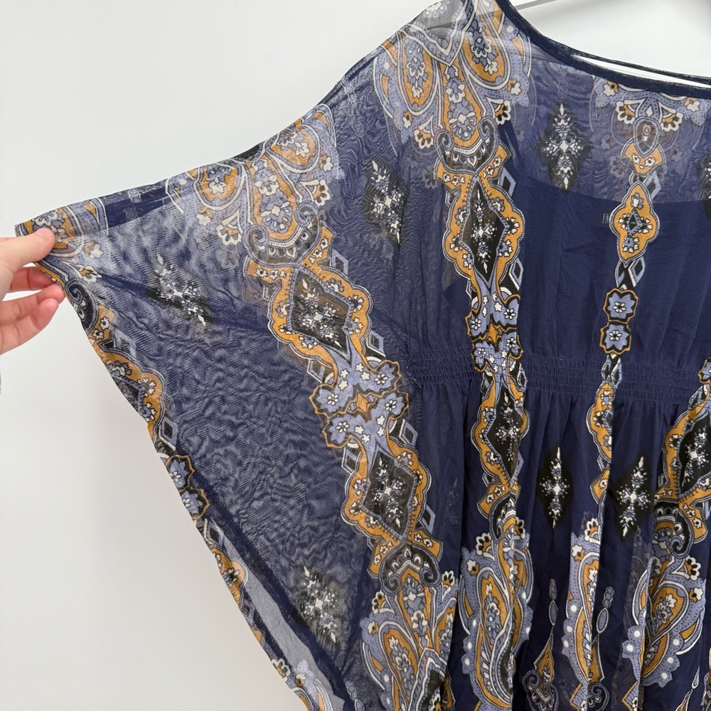 International Concepts Blue Boho Pattern Flowy Wi… - image 3